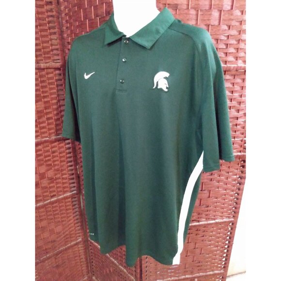 Nike Other - Nike Dri Fit Michigan State University Spartans Polo Shirt Men's XXL